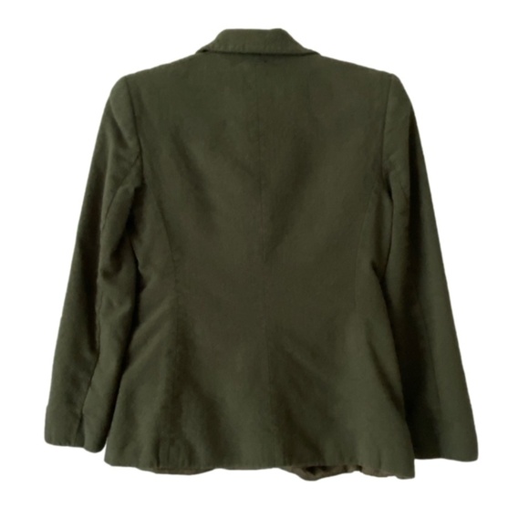 Femme De Carriere Sandra Angelozzi pure wool double breasted green jacket - Picture 2 of 13